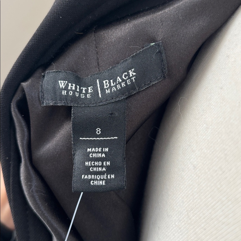 White House Black Market Black Sleeveless Belted Trench Dress - Picture 8 of 9